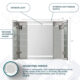 Aquadom Royale Plus 36'' × 30'' LED Lighted Triple Door Medicine Cabinet - Image 13