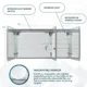 Aquadom Signature Royale 60'' × 36'' LED Lighted Triple Door Medicine Cabinet - Image 15