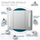 Aquadom Signature Royale 36'' × 30'' LED Lighted Triple Door Medicine Cabinet - Image 11