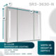 Aquadom Signature Royale 36'' × 30'' LED Lighted Triple Door Medicine Cabinet - Image 12