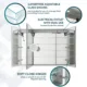 Aquadom Signature Royale 40'' × 36'' LED Lighted Triple Door Medicine Cabinet - Image 18
