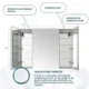 Aquadom Signature Royale 40'' × 36'' LED Lighted Triple Door Medicine Cabinet - Image 16