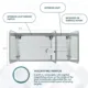 Aquadom Signature Royale 60'' × 30'' LED Lighted Medicine Cabinet - Image 9