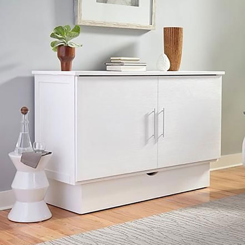 images Arason Creden-ZzZ Madrid Queen Size Murphy Cabinet Bed Brushed White/Brushed 503-10 - Image 1