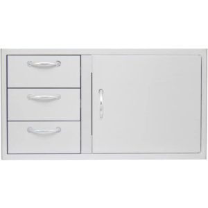 blaze-grill-39-access-door-and-triple-drawer-combo-with-soft -hinges-and-ligths-BLZ-DDC-39-R-LTSC