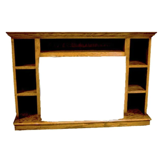images Buck Stove Prestige Bookcase Mantel for Model 34 Dark Oak PA KDM34PRES-DO - Image 1
