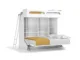 Castello Twin-Over-Full Murphy-Style Wall Bunk Bed with Desk by Multimo Beds - Image 2