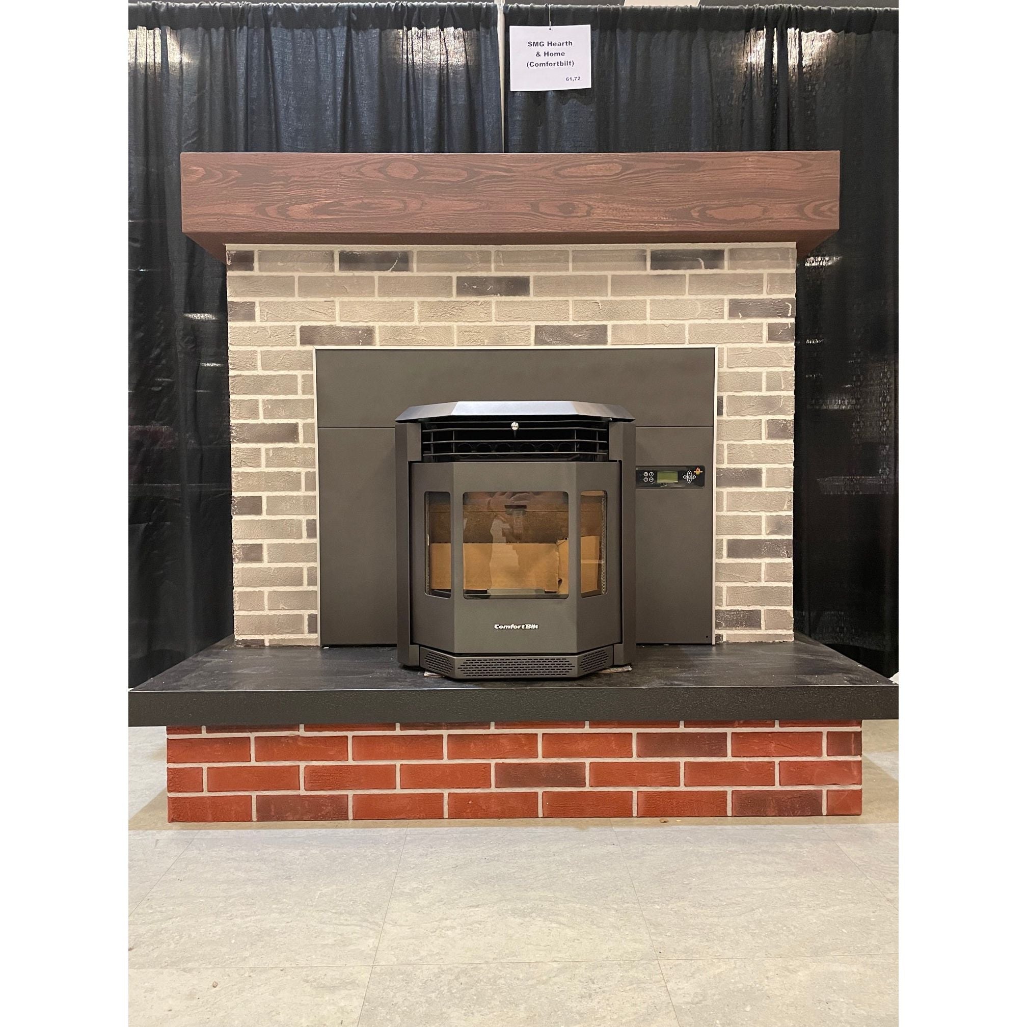 images ComfortBilt Pellet Stove Fireplace Insert HP22i-Black-SS - Image 1