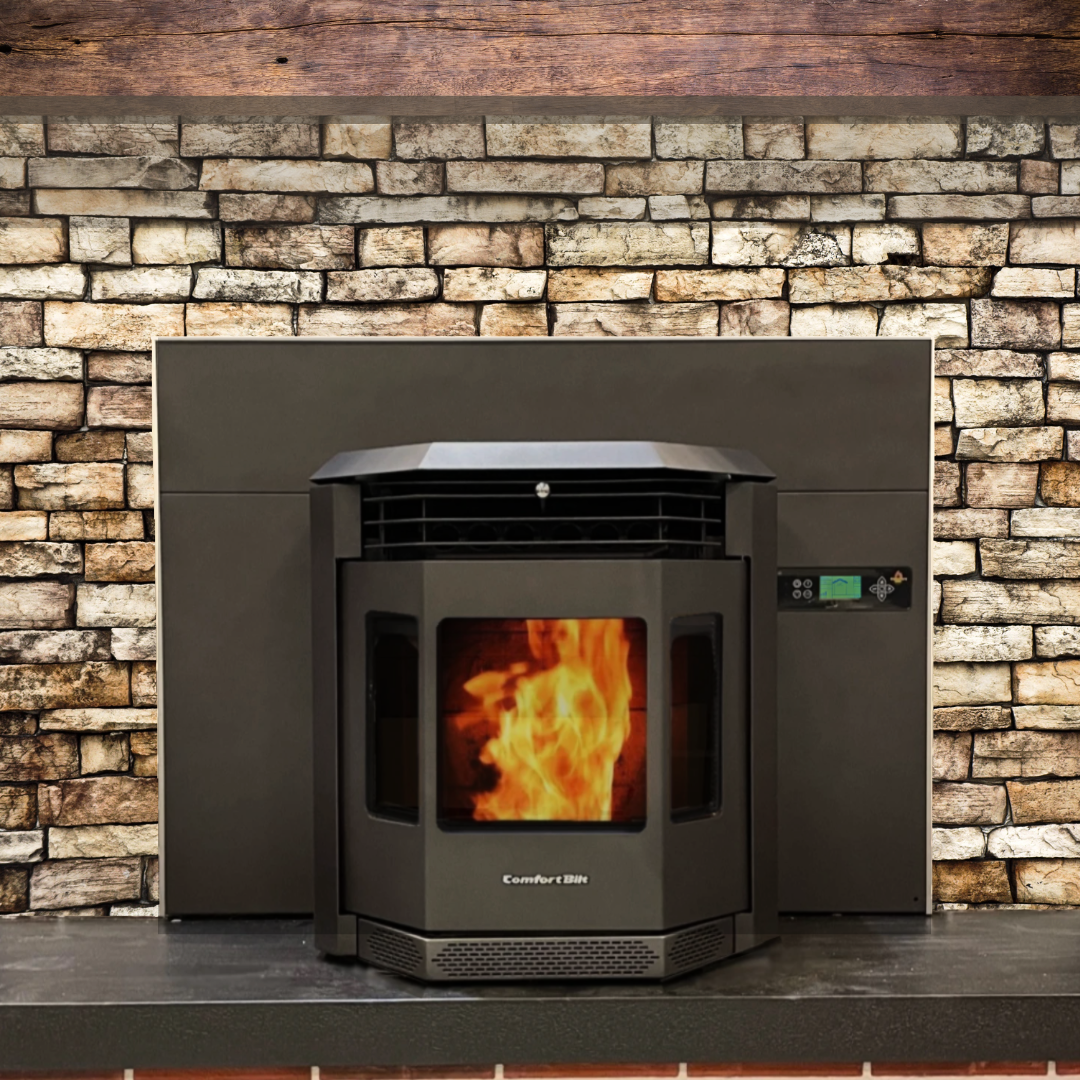 images ComfortBilt Pellet Stove Fireplace Insert HP22i-Black - Image 1