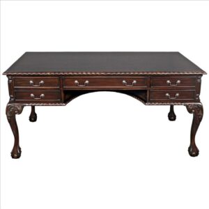 design-toscano-19th-century-chippendale-mahogany-partners-writing-desk-af7050