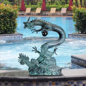 design-toscano-asian-dragon-with-oriental-power-orb-bronze-garden-statue-pk2145