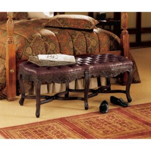 design-toscano-berkeley-square-leather-bench-af1297