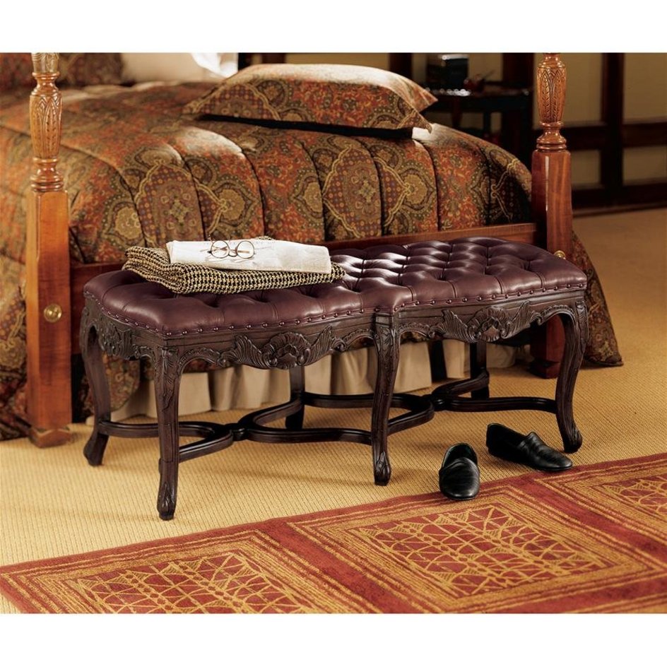 images design-toscano-berkeley-square-leather-bench-af1297