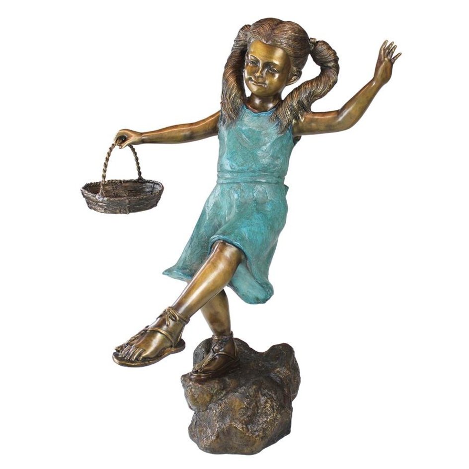images design-toscano-brittany-with-a-basket-little-girl-cast-bronze-garden-statue-pn6326