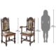 Design Toscano Charles II Chairs: Set of Four Side Chairs and Two Armchairs AF99119 - Image 3