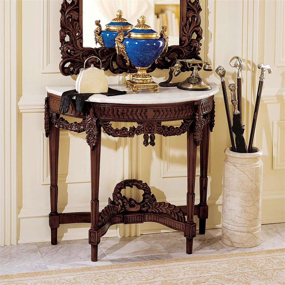 images design-toscano-chateau-gallet-marble-topped-hardwood-console-table-dy4047