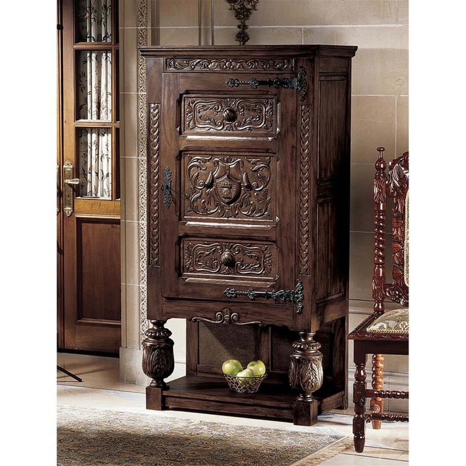 images Design Toscano Coat of Arms Gothic Revival Armoire AF4546 - Image 1