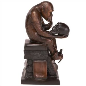 design-toscano-darwins-ape-thinker-cast-bronze-statue-dk2602