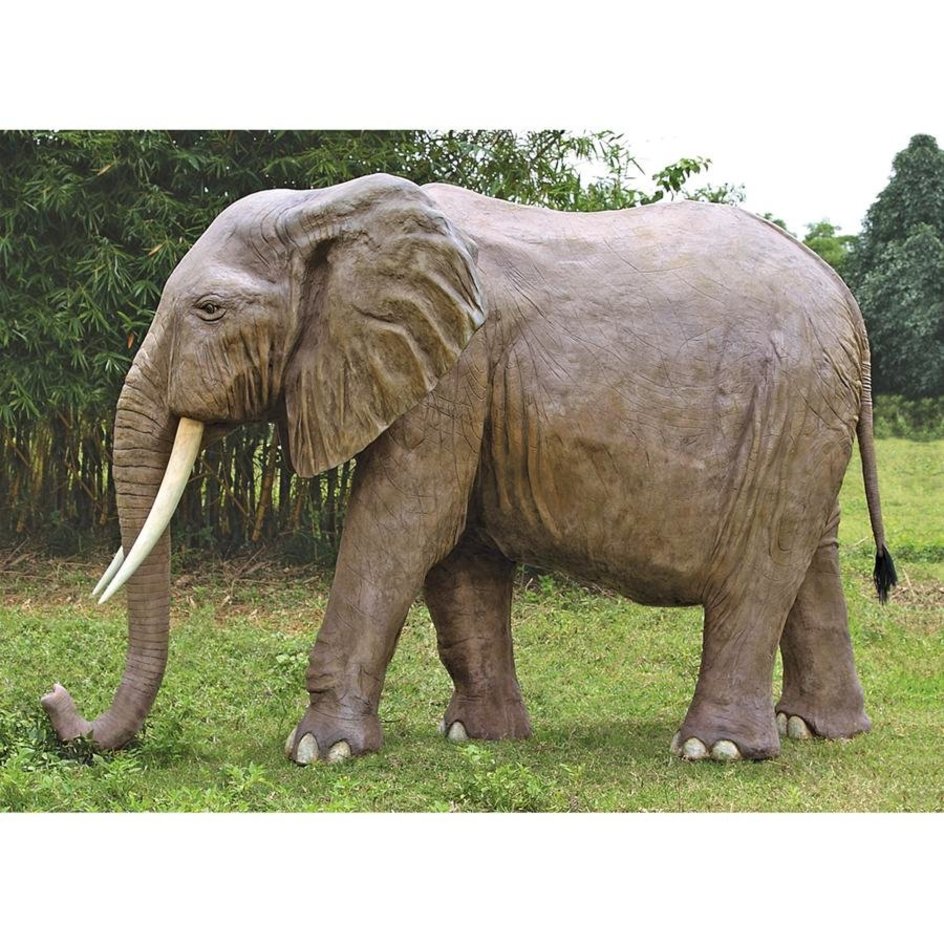 images Design Toscano Enormous African Elephant Statue NE100059 - Image 1