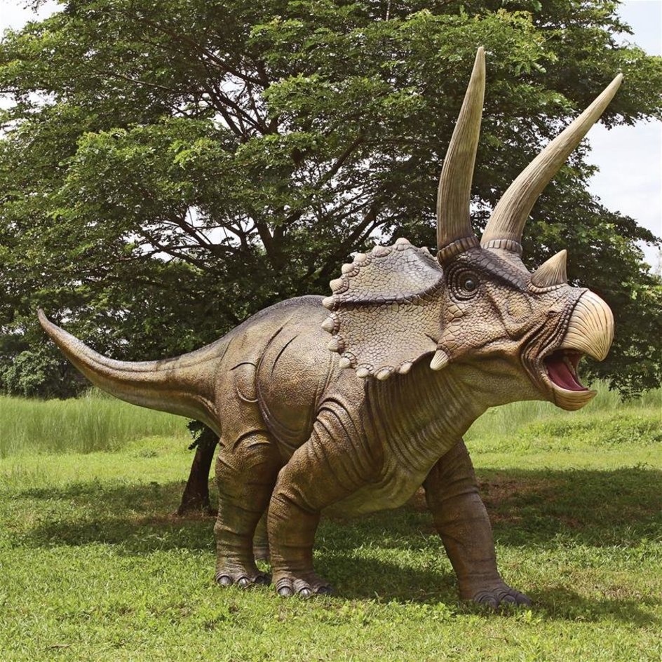images Design Toscano Giant Charging Titan Triceratops Dinosaur Statue NE140098 - Image 1