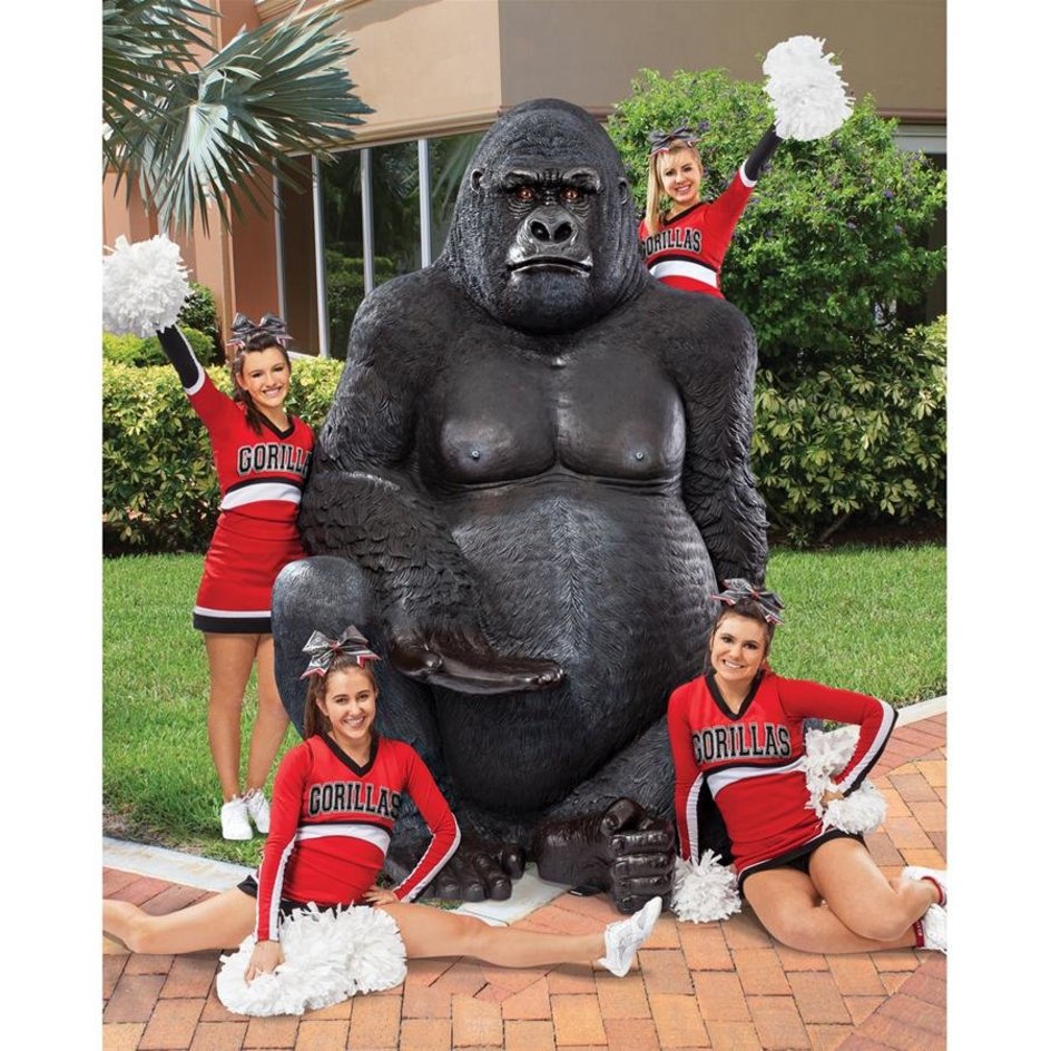 images Design Toscano Giant Male Silverback Gorilla Photo Op Statue NE110088 - Image 1