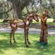 Design Toscano Girl and Horse Cast Bronze Garden Statue Set PB91045