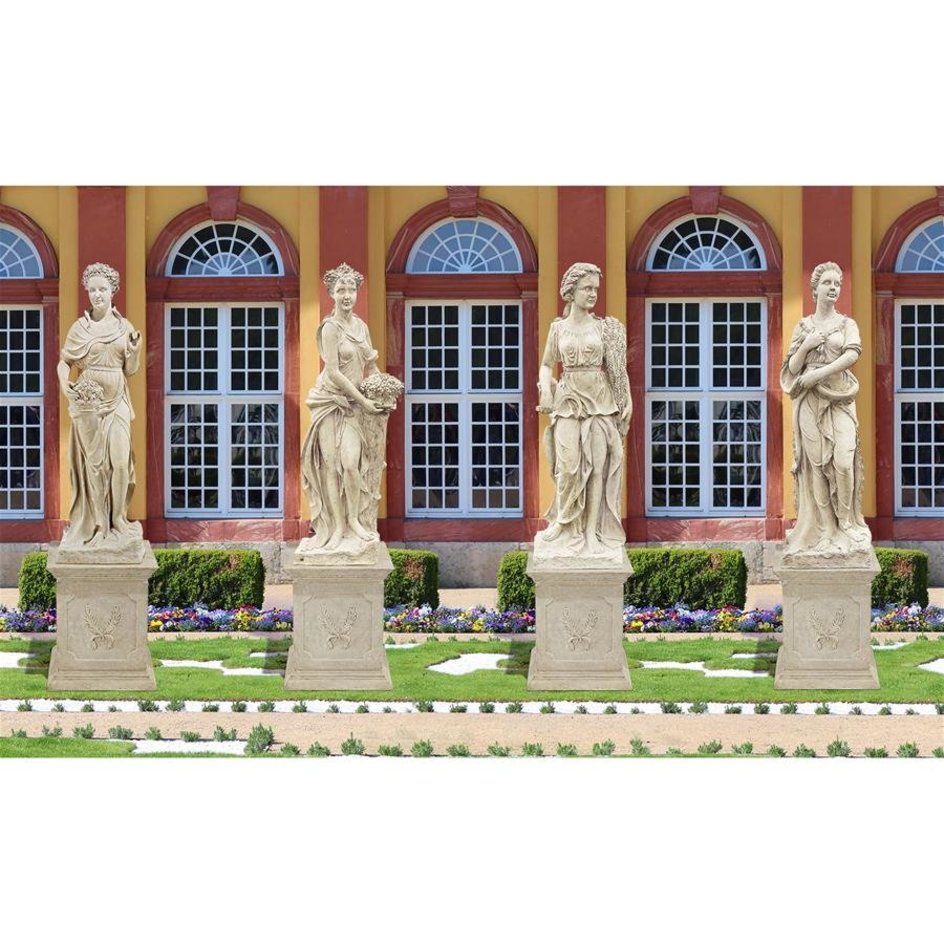 images Design Toscano Goddesses of the Seasons: All Four Season Statues & Plinths NE9490060 - Image 1
