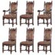 Design Toscano Grand Classic Edwardian Dining Chairs: Set of Six - Two Armchairs and Four Side Chairs AF951313