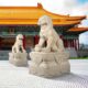 Design Toscano Grand Palace Chinese Lion Foo Dog Statues with Pedestal Bases NE9190161