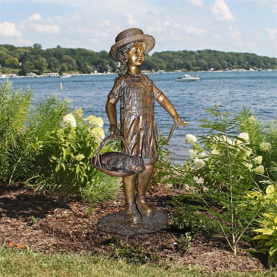 images design-toscano-hatti-with-her-puppy-girl-with-dog-cast-bronze-garden-statue-pn6060