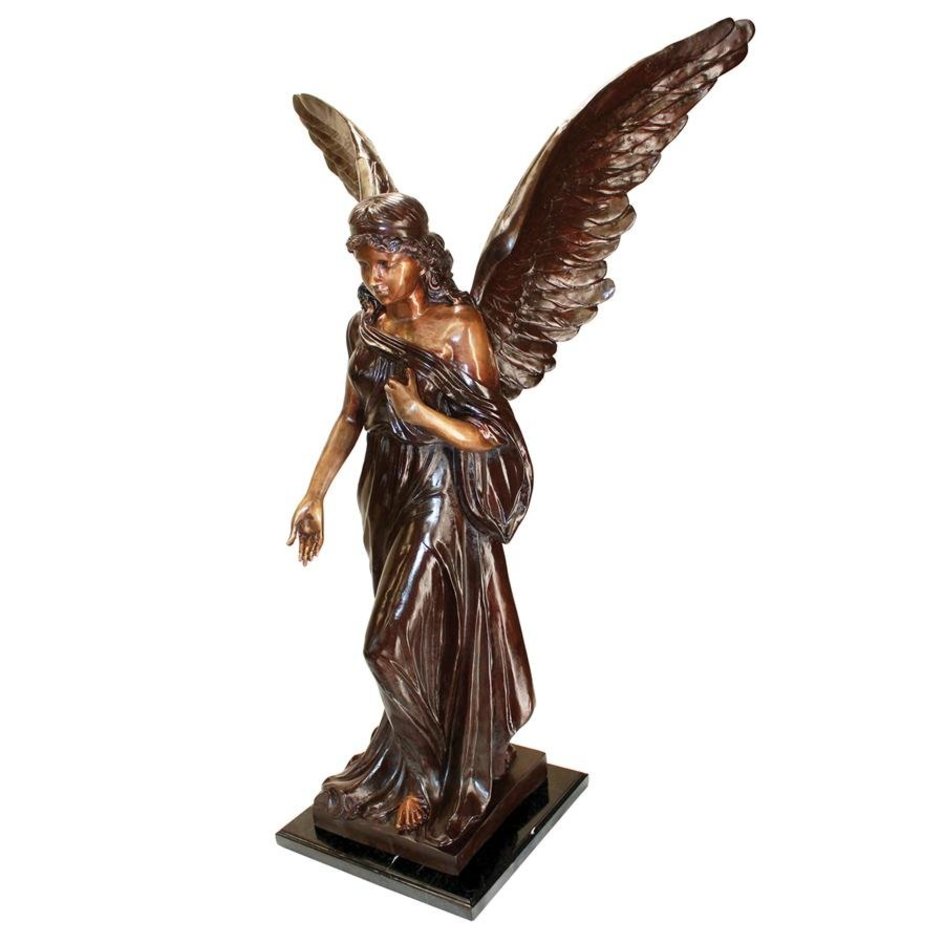 images Design Toscano Heaven's Angel Cast Bronze Garden Statue KW57989 - Image 1