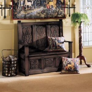 design-toscano-history-mahogany-monks-bench-af1419