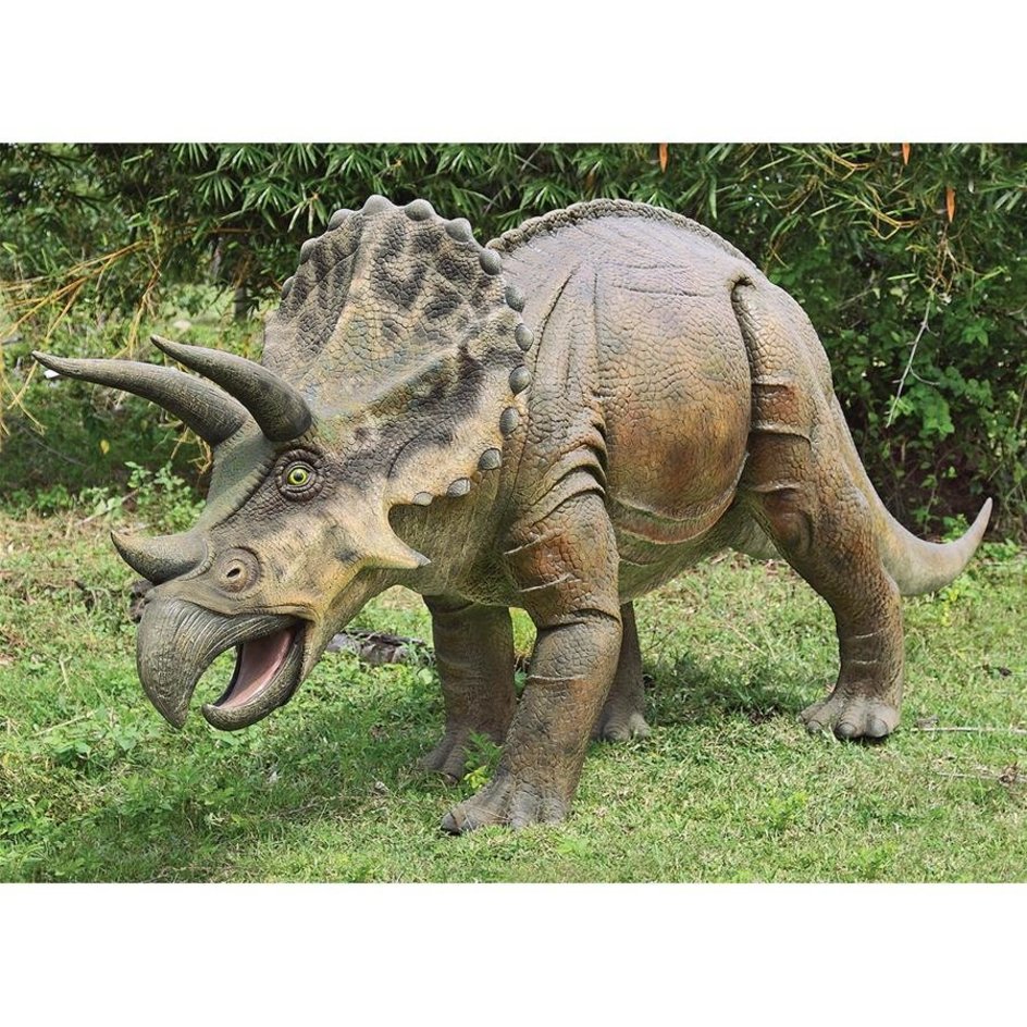images Design Toscano Jurassic-Sized Triceratops Dinosaur Statue NE100048 - Image 1