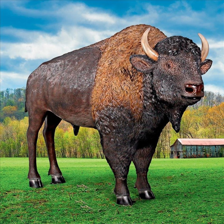 images Design Toscano Large Scale Buffalo of the Great Plains Statue NE170229 - Image 1
