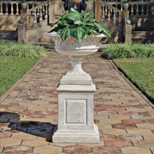 design-toscano-larkin-arts-and-crafts-architectural-garden-urn-plinth-set-ne950602