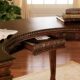 Design Toscano La Voute Grande Crescent Mahogany Executive Desk AF7442 - Image 2