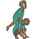 Design Toscano Leap Froggin Playing Boys Cast Bronze Garden Statue PN6605