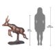Design Toscano Leaping Pronghorn Antelope Cast Bronze Garden Statue KW424 - Image 2