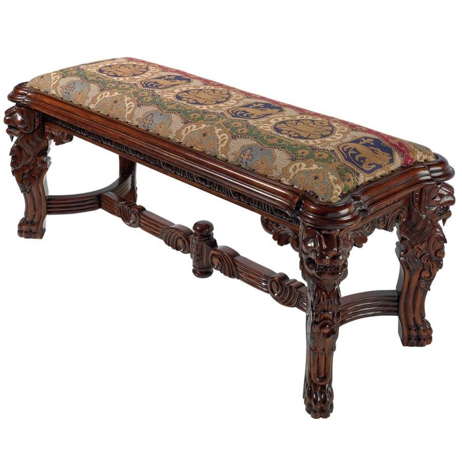 images design-toscano-lord-raffles-grande-hall-lion-leg-bench-af51291