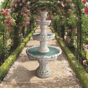 design-toscano-medici-lion-four-tier-fountain-antique-stone-finish-ky2072