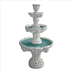design-toscano-medici-lion-four-tier-fountain-antique-stone-finish-ky2072