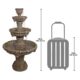 design-toscano-medici-lion-four-tier-fountain-brown-stone-finish-ky2037