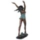 Design Toscano Nymph Dancing on Lilies Cast Bronze Garden Statue KW29420 - Image 3