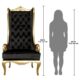 Design Toscano Palazzo Ducale Contemporary Wingback Throne Chair AF51692 - Image 5