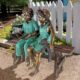 Design Toscano Read to Me, Boy and Girl on Bench Cast Bronze Garden Statue PN7303