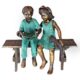 Design Toscano Read to Me, Boy and Girl on Bench Cast Bronze Garden Statue PN7303 - Image 3