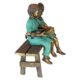Design Toscano Read to Me, Boy and Girl on Bench Cast Bronze Garden Statue PN7303 - Image 5