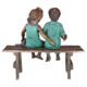 Design Toscano Read to Me, Boy and Girl on Bench Cast Bronze Garden Statue PN7303 - Image 6