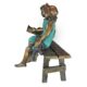 Design Toscano Read to Me, Boy and Girl on Bench Cast Bronze Garden Statue PN7303 - Image 7