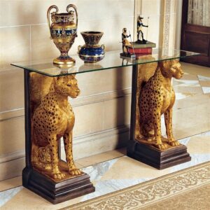 design-toscano-royal-egyptian-cheetahs-sculptural-glass-topped-console-ky559534